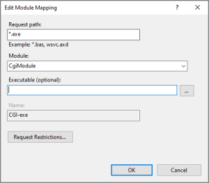The Edit Module Mapping dialog box.